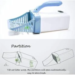 Pelles à Litière Chats, 2 En 1 Pelle à Litière Chat En Plastique, Pelle Profonde, Pelle Litière Scoop Pour Chat Avec Pelle Poubelle De Rangement -Adélala -Promos Litière et bac à litière Magasin 66384052 4