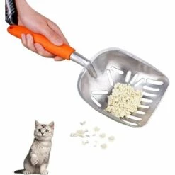 Pelle à Litière Pour Chat, Grande Pelle à Litière, Pelle à Litière Animaux Compagnie, Métal Pelle à Litière Pour Chat, Pelle Litière Pour Chat Métal Solide -Adélala -Promos Litière et bac à litière Magasin 66384397 3