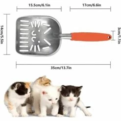 Pelle à Litière Pour Chat, Grande Pelle à Litière, Pelle à Litière Animaux Compagnie, Métal Pelle à Litière Pour Chat, Pelle Litière Pour Chat Métal Solide -Adélala -Promos Litière et bac à litière Magasin 66384397 4