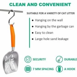 Pelle à Litière Pour Chat, Grande Pelle à Litière, Pelle à Litière Animaux Compagnie, Métal Pelle à Litière Pour Chat, Pelle Litière Pour Chat Métal Solide -Adélala -Promos Litière et bac à litière Magasin 66384397 5