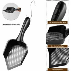 DKSFJKL Support De Montage Mural De Pelle à Litière Pour Chat Pointue, Pelle De Merde De Chat En Plastique Durable Et Légère Avec Manche Long, Fournitures De Nettoyage Pour Animaux De Compagnie -Promos Litière et bac à litière Magasin 66744299 3