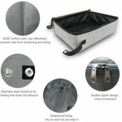 KAEJYIUT Litiere Voyage Box Litiere Portable Boite Avec Couvercle Etanche Pour Pliable Voyage En Plein Air, S - S -Promos Litière et bac à litière Magasin 66996146 2