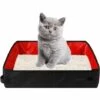 BF Bac à Litière Pliable Et Portable Pour Chat, Toilette Portable Pour Chat, Bac à Litière Pour Chat En Tissu Oxford, Litière Pour Chat Pliable, Pour Voyages En Plein Air Avec Animaux 40*30*11 Cm (rouge) -Promos Litière et bac à litière Magasin 67024597 1