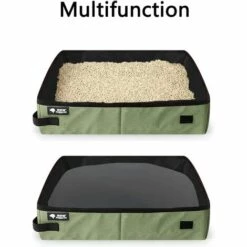 BF Bac à Litière Pliable Et Portable Pour Chat, Toilette Portable Pour Chat, Bac à Litière Pour Chat En Tissu Oxford, Litière Pour Chat Pliable, Pour Voyages En Plein Air Avec Animaux 40*30*11 Cm (rouge) -Promos Litière et bac à litière Magasin 67024597 4