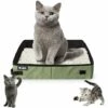 OUSUDELA Bac à Litière Pliable Et Portable Pour Chat, Toilette Portable Pour Chat, Bac à Litière Pour Chat En Tissu Oxford, Litière Pour Chat Pliable, Pour Voyages En Plein Air Avec Animaux (Vert) -Promos Litière et bac à litière Magasin 67165854 1