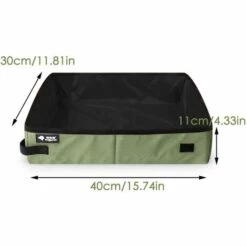 OUSUDELA Bac à Litière Pliable Et Portable Pour Chat, Toilette Portable Pour Chat, Bac à Litière Pour Chat En Tissu Oxford, Litière Pour Chat Pliable, Pour Voyages En Plein Air Avec Animaux (Vert) 9 OUSUDELA Bac à Litière Pliable Et Portable Pour Chat, Toilette Portable Pour Chat, Bac à Litière Pour Chat En Tissu Oxford, Litière Pour Chat Pliable, Pour Voyages En Plein Air Avec Animaux (Vert) -Promos Litière et bac à litière Magasin 67165854 3