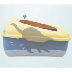 WIAN Petit Bac à Litière Pour Chat, Boîte Qui Fuit, Bac à Litière Pour Chat De Toilette De Haute Qualité, Plateau Facile à Nettoyer, 43,5 * 35 * 14 Cm,vert -Promos Litière et bac à litière Magasin 67415943 5