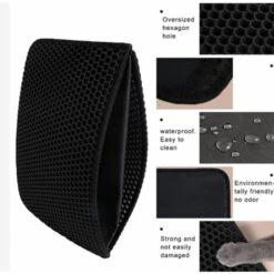 WIAN Tapis De Litière Pour Chat, Tapis De Litière Pour Chat, Bac à Litière Pour Chat, Tapis De Litière Pour Chat Antidérapant à Double Conception En Nid D'abeille, Noir, Taille M (45 * 60cm) 9 WIAN Tapis De Litière Pour Chat, Tapis De Litière Pour Chat, Bac à Litière Pour Chat, Tapis De Litière Pour Chat Antidérapant à Double Conception En Nid D'abeille, Noir, Taille M (45 * 60cm) -Promos Litière et bac à litière Magasin 67416045 3