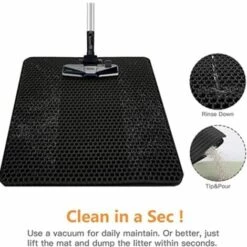 WIAN Tapis De Litière Pour Chat, Tapis De Litière Pour Chat, Bac à Litière Pour Chat, Tapis De Litière Pour Chat Antidérapant à Double Conception En Nid D'abeille, Noir, Taille M (45 * 60cm) 10 WIAN Tapis De Litière Pour Chat, Tapis De Litière Pour Chat, Bac à Litière Pour Chat, Tapis De Litière Pour Chat Antidérapant à Double Conception En Nid D'abeille, Noir, Taille M (45 * 60cm) -Promos Litière et bac à litière Magasin 67416045 4