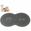 WIAN Paquet De 3 Coussinets Pour Animaux De Compagnie Coussin De Litière Pour Chat Coussin De Nourriture Pour Animaux De Compagnie Coussin De Pied De Chat Coussin De Toilette Pour Chat Coussin De Litière Pour Chat En Forme De 8, Gris 46*26cm -Promos Litière et bac à litière Magasin 67416080 1