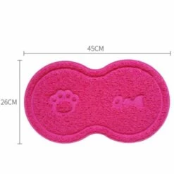 WIAN Paquet De 3 Coussinets Pour Animaux De Compagnie Coussin De Litière Pour Chat Coussin De Nourriture Pour Animaux De Compagnie Coussin De Pied De Chat Coussin De Toilette Pour Chat Coussin De Litière Pour Chat En Forme De 8, Gris 46*26cm -Promos Litière et bac à litière Magasin 67416080 5