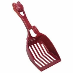 ENLENK Pelle à Litière Pour Chat, Pelle à Poubelle, Pelle à Fumier, Manche Long Pour Chiens Et Chats, Vin Rouge