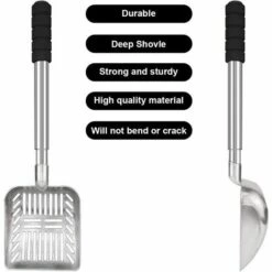 THSINDE Pelle à Litière Pour Chat, Pelle à Litière Antiadhésive Pour Chat, Pelle Creuse Réglable En Acier Inoxydable Avec Longue Poignée Durable Pour Tamiser Et Nettoyer La Litière -Promos Litière et bac à litière Magasin 67503762 3