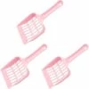 ENLENK 3pcs Pelle à Litière Pour Chat, Pelles En Plastique Pour Chat Pelle à Litière En Plastique Pelle à Litière Kitty Avec Long Manche Pour Nettoyage Des Toilettes De Sable De Chat(Rose)