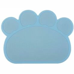 ENLENK Tapis De Litière En Silicone En Forme De Pattes Pour Chat Motif Chat Bleu Bébé 40 X 30 Cm