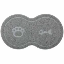 ENLENK Tapis Litiere Chat 46*26cm Tapis De Toilette Chat Imperméable Antidérapant, Tapis De Litière Pour Chat Facile à Nettoyer Pets Tapis De Litière Antidérapant Pour Chien/Chat-gris