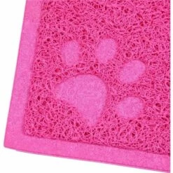 ENLENK Tapis Pour Bac à Litière Etanche En PVC Elastique De Haute Qualité Tapis Pour Bac à Litière - 30 X 40cm (Rose) -Promos Litière et bac à litière Magasin 67588295 3