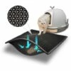 FLYME Tapis De Litière Pour Chat Bac à Litière Pour Chat, EVA Imperméable, Design Double Nid D'Abeille (60x45cm, Noir)