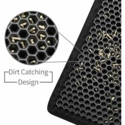 FLYME Tapis De Litière Pour Chat Bac à Litière Pour Chat, EVA Imperméable, Design Double Nid D'Abeille (60x45cm, Noir) 9 FLYME Tapis De Litière Pour Chat Bac à Litière Pour Chat, EVA Imperméable, Design Double Nid D'Abeille (60x45cm, Noir) -Promos Litière et bac à litière Magasin 67636629 3