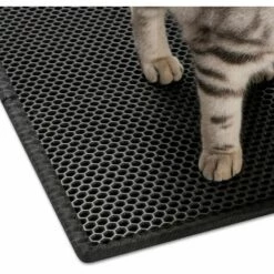 FLYME Tapis De Litière Pour Chat Bac à Litière Pour Chat, EVA Imperméable, Design Double Nid D'Abeille (60x45cm, Noir) 10 FLYME Tapis De Litière Pour Chat Bac à Litière Pour Chat, EVA Imperméable, Design Double Nid D'Abeille (60x45cm, Noir) -Promos Litière et bac à litière Magasin 67636629 4