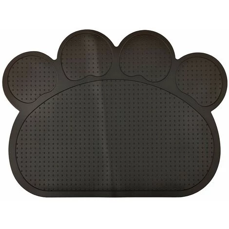 FLYME Tapis De Litière En Silicone En Forme De Pattes Pour Chat Motif Chat Noir 40 X 30 Cm 3 FLYME Tapis De Litière En Silicone En Forme De Pattes Pour Chat Motif Chat Noir 40 X 30 Cm