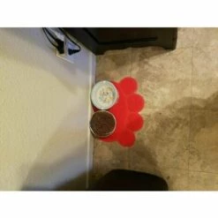 ECHOO Tapis Pour Bac à Litière, Tapis De Litière Pour Chat Plat Bol D'alimentation Pour Nourriture Tapis De Nettoyage 30 * 40cm (Rouge) -Promos Litière et bac à litière Magasin 67890892 4