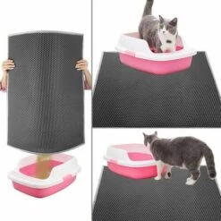 YIDOMDE Tapis Litiššre Chat Bac š€ Litiššre Pour Chats, ImpermšŠable Non Toxique EVA,Double Couche En Nid D'abeille Design (46x60 Cm, Gris) 11 YIDOMDE Tapis Litiššre Chat Bac š€ Litiššre Pour Chats, ImpermšŠable Non Toxique EVA,Double Couche En Nid D'abeille Design (46x60 Cm, Gris) -Promos Litière et bac à litière Magasin 68069846 5