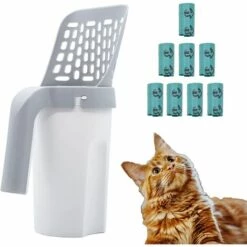 OYLDA Pelle à Litière Pour Chat Pelle à Matières Fécales Détachable (90 Pièces De Sacs Poubelle Gratuits)