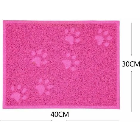 QERSTA Tapis Pour Bac à Litière Etanche En PVC Elastique De Haute Qualité Tapis Pour Bac à Litière - 30 X 40cm (Rose) 4 QERSTA Tapis Pour Bac à Litière Etanche En PVC Elastique De Haute Qualité Tapis Pour Bac à Litière - 30 X 40cm (Rose) – Image 2