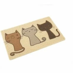 QERSTA Tapis De Litière Pour Chats, Tapis En PVC, Imperméable Et Antidérapant, Idéal Comme Tapis à Gamelles Pour Chats, Chiens, Chiots