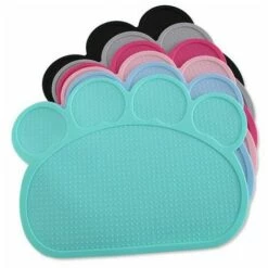 GRID COOL Tapis De Litière En Silicone En Forme De Patte Pour Chat Motif Chat Bleu Marine 40 X 30 Cm -Promos Litière et bac à litière Magasin 68493068 4