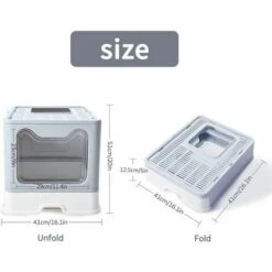 Cisea Bac à Litière Pour Chat|Grande Maison De Toilette Chat Pliable Avec Couvercle|Bac De Tiroir | Pelle à Litière Et Brosse à Peigne De Massage| Facile à Nettoyer, Grande Capacité |Portable 9 Cisea Bac à Litière Pour Chat|Grande Maison De Toilette Chat Pliable Avec Couvercle|Bac De Tiroir | Pelle à Litière Et Brosse à Peigne De Massage| Facile à Nettoyer, Grande Capacité |Portable -Promos Litière et bac à litière Magasin 68695821 3