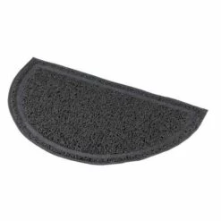 TRIXIE Tapis Pour Bac à Litière, Semi-circulaire, En Pvc, 41 × 25 Cm, Anthracite