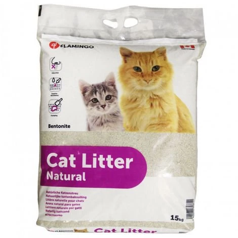 FLAMINGO Litière Pour Chats Nature Contenance 15 Kg 3 FLAMINGO Litière Pour Chats Nature Contenance 15 Kg