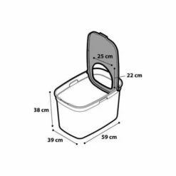 FLAMINGO Bac A Litiãˆre Leyla Gris L 39x59x38cm -Promos Litière et bac à litière Magasin 9953691 2